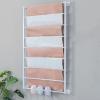 White Metal Stowels Display Rack with 9 Cross Bar, Wall Mounted Craft Ribbon Organizers Shelf for Wrapping Paper (Size : 70x120cm/27.6x47.2in) view 2
