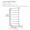 White Metal Stowels Display Rack with 9 Cross Bar, Wall Mounted Craft Ribbon Organizers Shelf for Wrapping Paper (Size : 70x120cm/27.6x47.2in) view 3