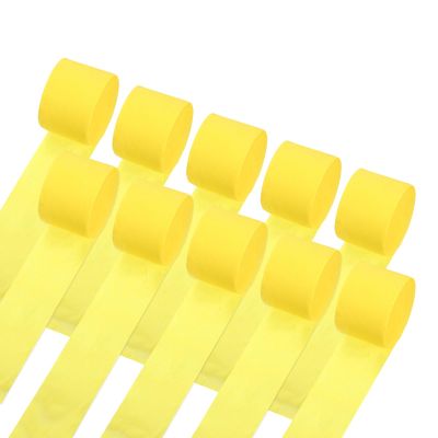 uxcell Crepe Paper Streamers 10 Rolls 820Ft Crepe Paper Yellow Streamers Party Decorations for Birthday Party Wedding Ceremony Graduation Decoration (1.8 in x 82 Ft/Roll)