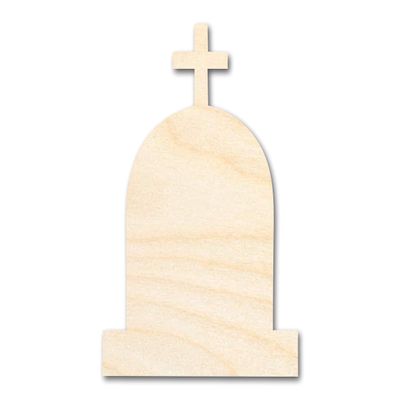 Unfinished Wood Cross Tombstone Shape Craft up to 46" 14" / 1"