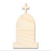 Unfinished Wood Cross Tombstone Shape Craft up to 46" 14" / 1" view 1