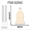 Unfinished Wood Cross Tombstone Shape Craft up to 46" 14" / 1" view 2