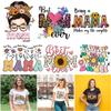 NineTribe Basics 6 Sheets Mother's Day Iron on Transfers, Dtf Transfers Ready to Press Mama Heat Transfer Stickers Mom Iron on Decals for T Shirts Pillow Hoodie DIY Crafts view 1