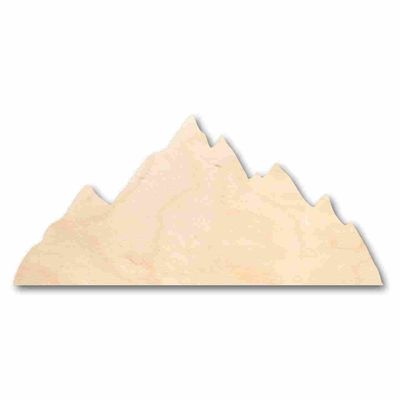 Unfinished Wood Mountain Range Shape Nature Craft up to 46" DIY 24" / 1"