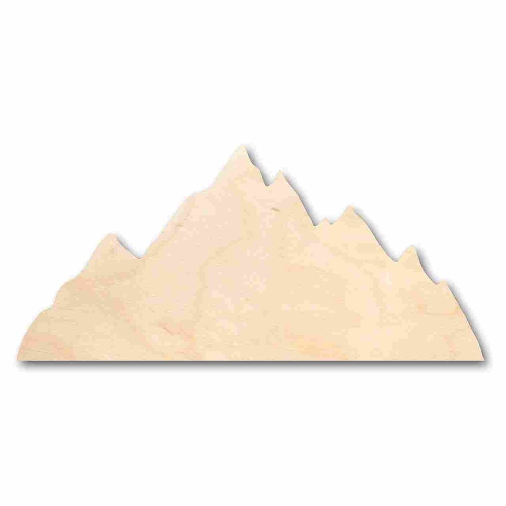 Unfinished Wood Mountain Range Shape Nature Craft up to 46" DIY 24" / 1"