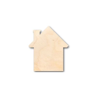 Unfinished Wood House Shape Craft up to 46" DIY 14" / 1"