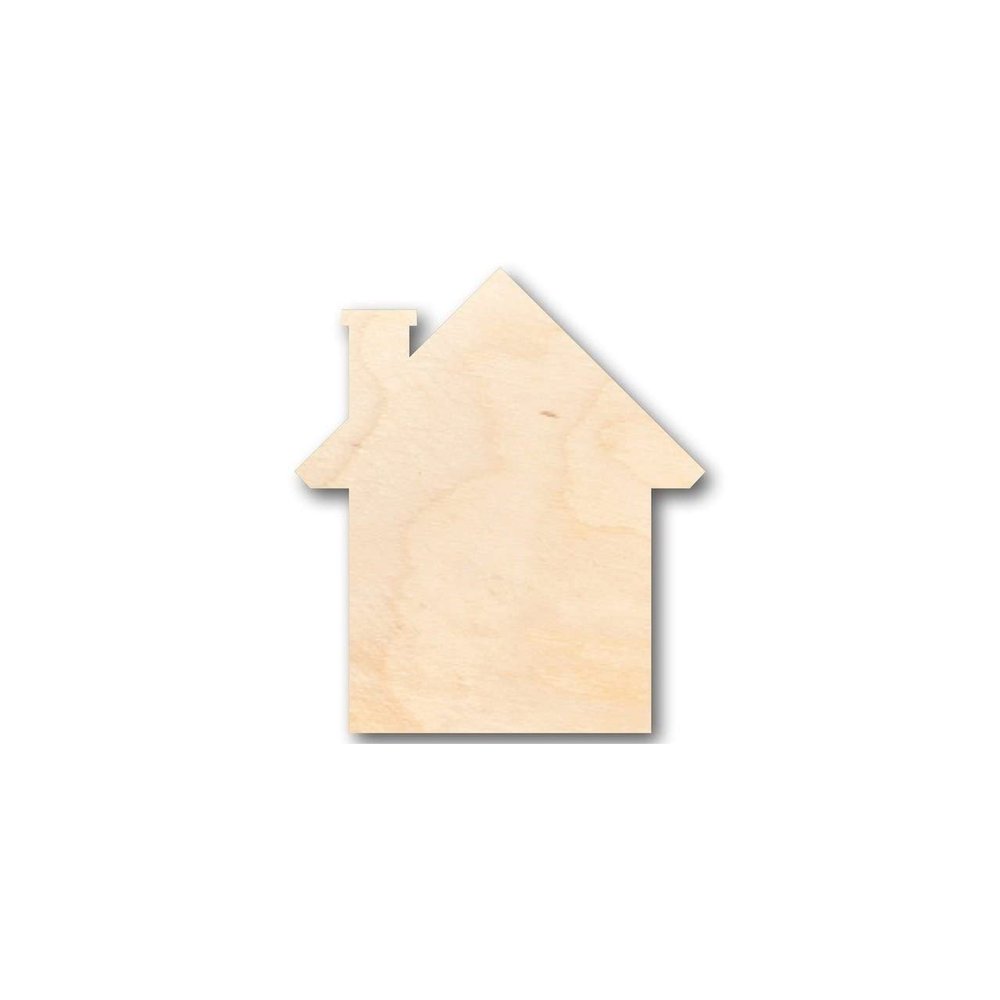 Unfinished Wood House Shape Craft up to 46" DIY 14" / 1"