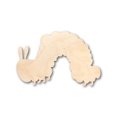 Unfinished Wood Caterpillar Shape Craft up to 46" DIY 14" / 1"