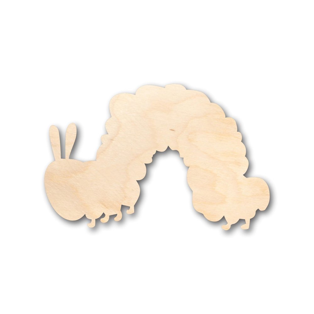Unfinished Wood Caterpillar Shape Craft up to 46" DIY 14" / 1"