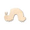 Unfinished Wood Caterpillar Shape Craft up to 46" DIY 14" / 1" view 1