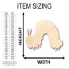 Unfinished Wood Caterpillar Shape Craft up to 46" DIY 14" / 1" view 2
