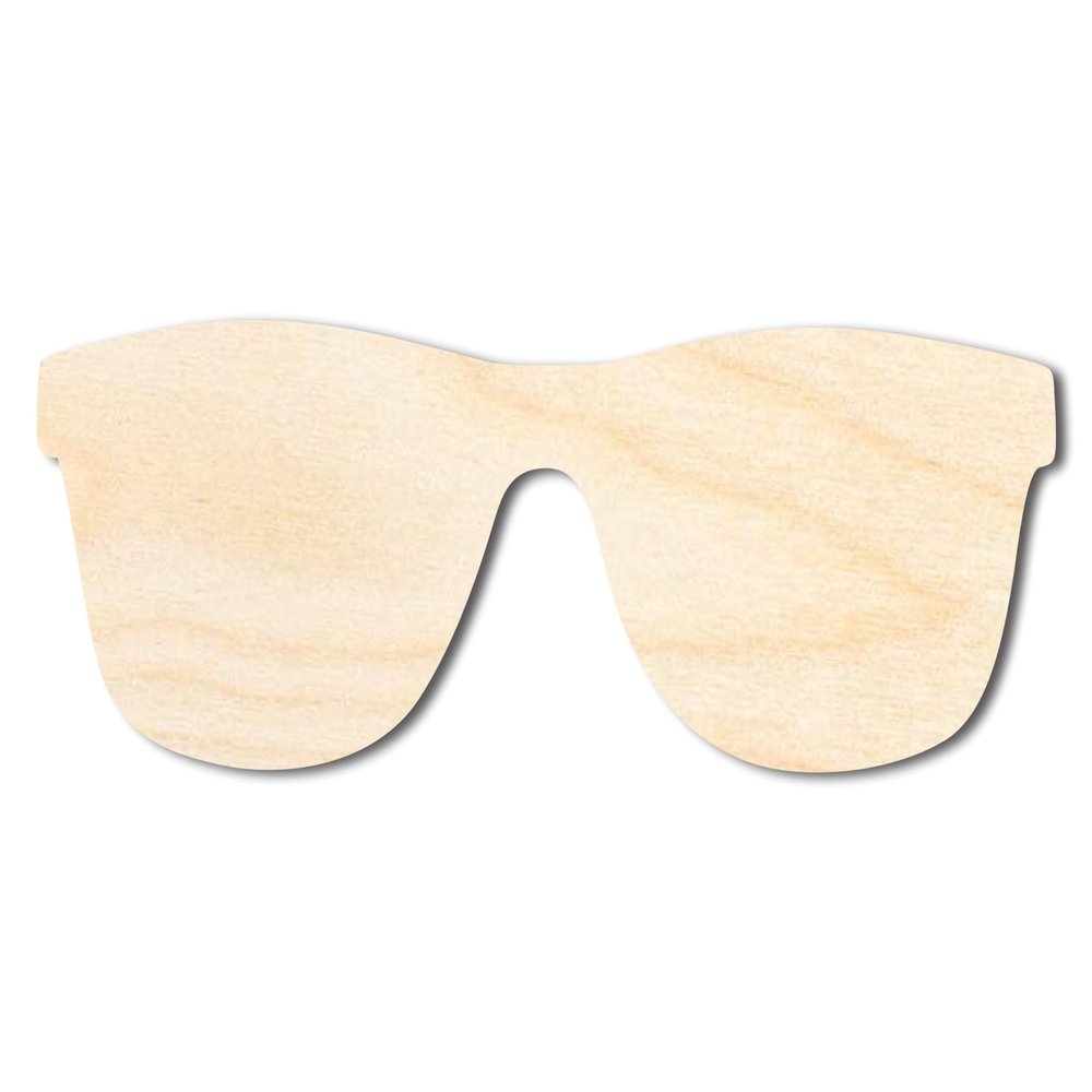 Unfinished Wood Sunglasses Silhouette | DIY Summer Craft Cutout | up to 46" DIY 16" / 1"