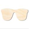 Unfinished Wood Sunglasses Silhouette | DIY Summer Craft Cutout | up to 46" DIY 16" / 1" view 1