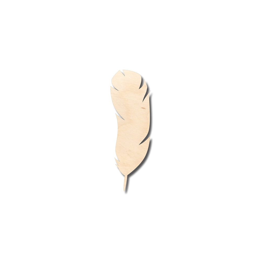 Unfinished Wood Large Feather Shape Craft up to 46" DIY 24" / 1"