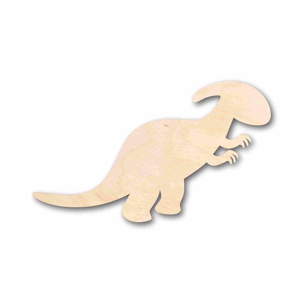 Unfinished Wood Baby Dinosaur Parasaurolophus Silhouette Craft up to 46" DIY 30" / 1"