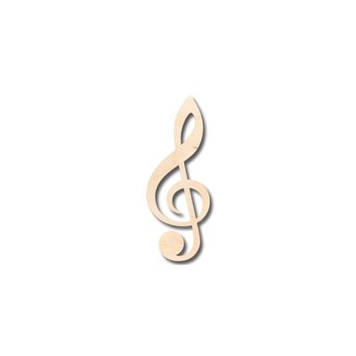 Unfinished Wood Treble Clef Shape Music Nursery Craft up to 46" DIY 24" / 1"