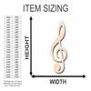Unfinished Wood Treble Clef Shape Music Nursery Craft up to 46" DIY 24" / 1" view 2