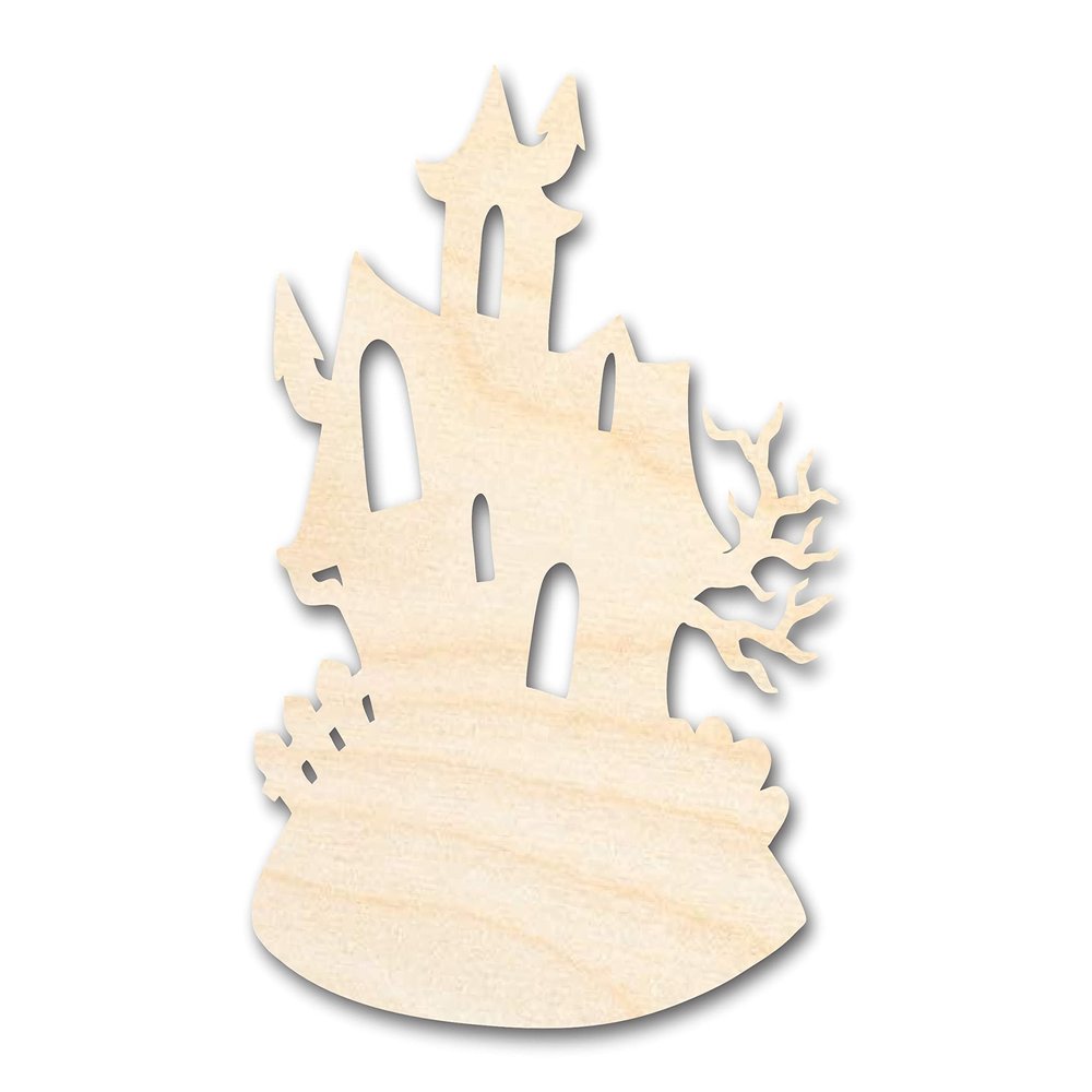 Unfinished Wood Haunted House Shape Craft up to 46" 12" / 1"