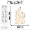 Unfinished Wood Haunted House Shape Craft up to 46" 12" / 1" view 2
