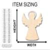 Unfinished Wood Angel Halo Shape Christmas Craft up to 46" DIY 24" / 1" view 2