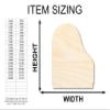 Unfinished Wood Grand Piano Shape Craft up to 46" DIY 24" / 1" view 2