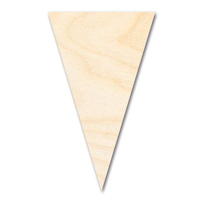Unfinished Wood Triangle Bunting Shape Craft up to 46" DIY 24" / 1"