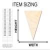 Unfinished Wood Triangle Bunting Shape Craft up to 46" DIY 24" / 1" view 2