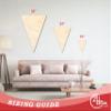 Unfinished Wood Triangle Bunting Shape Craft up to 46" DIY 24" / 1" view 3