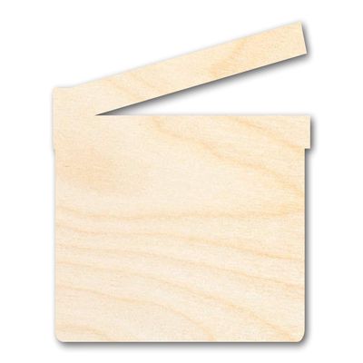 Unfinished Wood Directors Clapboard Silhouette Film Craft up to 46" DIY 24" / 1"
