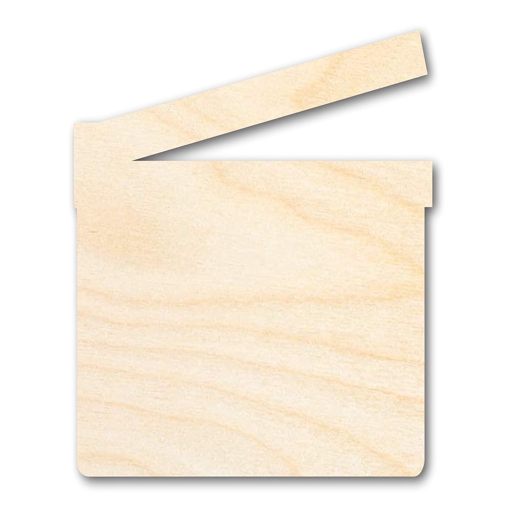 Unfinished Wood Directors Clapboard Silhouette Film Craft up to 46" DIY 24" / 1"