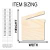 Unfinished Wood Directors Clapboard Silhouette Film Craft up to 46" DIY 24" / 1" view 2