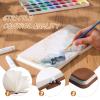 Mooliwe 4 Pcs Watercolor Travel Journal Watercolor Sketchbook Painting 5 x 5 Inch 300 GSM Cotton Cold Press Notebook for Painter Beginner Graduation Gift(Retro Color) view 3