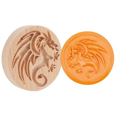beinkmake Wood Pottery Tools Stamps for Clay Dragon Shape Wooden Handle Pottery Tools Wooden Handle Stamps Valentine's Day Easter Gift