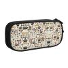 YQxwJL Dog Bones Paw Print Pencil Cases Pen Box Stationery Makeup Bag, Desk Organizer For College Adults Women Men view 1
