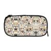 YQxwJL Dog Bones Paw Print Pencil Cases Pen Box Stationery Makeup Bag, Desk Organizer For College Adults Women Men view 3