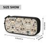 YQxwJL Dog Bones Paw Print Pencil Cases Pen Box Stationery Makeup Bag, Desk Organizer For College Adults Women Men view 4
