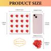 CREATCABIN 128Pcs 8 Sheets Red Rose Sticker Flower Planner Stickers Plastic Waterproof Self-Adhesive Plant Decal Roses Sticker for Scrapbooking Envelope Helmet Water Bottle Crafts Decoration 0.98Inch view 2