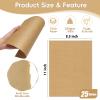 25 Sheets Brown Cardstock 8.5 x 11, 92lb/250gsm Kraft Card Stock Paper, Heavy Cardstock Printer Paper for Invitations, Scrapbooking, Crafts, DIY Cards view 2