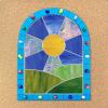 Stained Glass Supplies and Tools, 4 Pcs 12" x 12" Heat Resistant Stained Glass Work Surface, 12 Pcs 12" Layout Blocks for Stained Glass Panels, 100 Pcs Push Pins view 2
