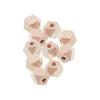 Beech Wood Bead,ULIFESTAR Faceted Geometric Wooden Bead,Unfinished Polygon Wooden Bead,50PCS Wooden Spacer Bead for Necklace Bracelet Jewelry DIY Craft Making 12 * 12mm/0.47"*0.47" Burlywood view 1