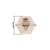 Beech Wood Bead,ULIFESTAR Faceted Geometric Wooden Bead,Unfinished Polygon Wooden Bead,50PCS Wooden Spacer Bead for Necklace Bracelet Jewelry DIY Craft Making 12 * 12mm/0.47"*0.47" Burlywood view 2