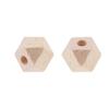 Beech Wood Bead,ULIFESTAR Faceted Geometric Wooden Bead,Unfinished Polygon Wooden Bead,50PCS Wooden Spacer Bead for Necklace Bracelet Jewelry DIY Craft Making 12 * 12mm/0.47"*0.47" Burlywood view 4
