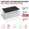 GEYYANG Leather Repair Patch, 8" x 11" x 3PCs Self Adhesive Leather Repair Kit for Furniture, Car Seats, Office Chair, Sofa, Couch, Vinyl Repair Tape(Gray - Litchi Grain) view 3