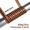 jweemax 500g 8mm Wide Synthetic Rattan Repair Material, Flat Plastic Rattan Wicker Roll Rattan Weaving Material PE Rattan Wrapping Strips for Repair Patio Furniture, Wicker Chair, Storage Basket view 2