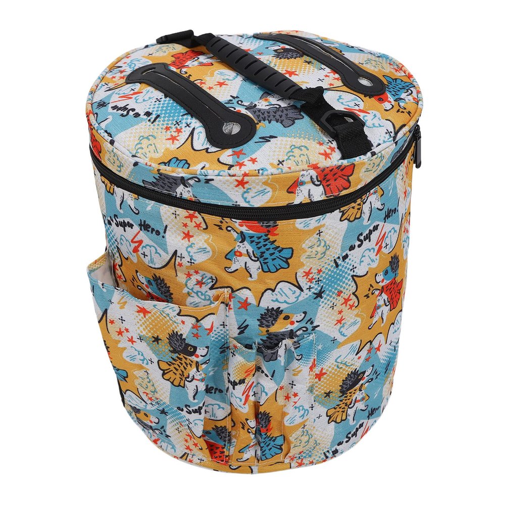 XHTLLO Large Capacity Portable Knitting Bag, Lightweight and Practical Yarn Storage Bag for Crochet Hooks, Exquisite Design for Travel and Everyday Use(A)