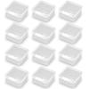 Farmer Mani 24 Pack Clear Square Plastic Beads Storage Containers Box (1.69 x 1.69 x 0.79 Inch),Square Bead Organizers for Small items, Crafts, Beads, Coins, Jewelry and Business Cards view 1