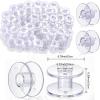 SBTRKT 25 Pcs Sewing Bobbins Spools Clear Plastic Sewing Machine Bobbins with Storage Box Empty Bobbins Spool for Sewing Machine Tools (Color : 25Pcs Bobbins) view 2