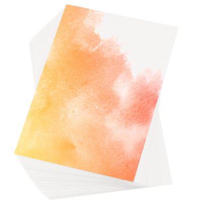 PATIKIL 100 Pcs Pure Cotton Watercolor Paper 140lb/300 GSM Water Coloring Paint Paper for Art Painting Watercolor Drawing Artist, 11x15 Inch