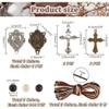 PH PandaHall 744pcs Rosary Jewelry Making Kit First Communion Necklace Natural Wood Beads Making Set Cross Centerpiece Alloy Chandelier and Beading Wires for Easter Eid Mubarak Ramadan view 2