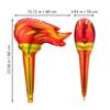 Tofficu 100Pcs Inflatable Flame Torch 18 Inch Lightweight Fake Fire Prop for Medieval Cosplay Party Sports Event Decorations view 2
